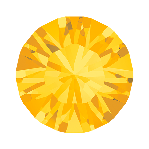 1028 & 1088 Swarovski Pointed Back Chaton Round Stones, Light Topaz (226)