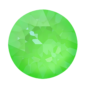 1088 Swarovski Pointed Back Chaton Round Stones, Crystal Electric Green Ignite (001 L135I)