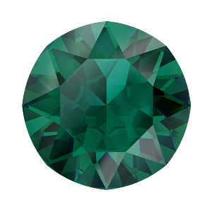 1088 Swarovski Pointed Back Chaton Round Stones, Emerald Ignite (205 IGNIT)