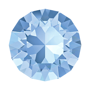 1028 & 1088 Swarovski Pointed Back Chaton Round Stones, Light Sapphire (211)