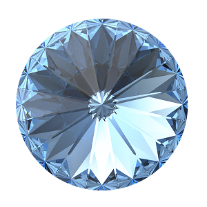 1122 Swarovski Rivoli Chaton & Round Stones, ReCreated Ice Blue (1405)