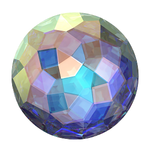 1383 Swarovski Fantasy Round Stones, Crystal AB (001 AB)