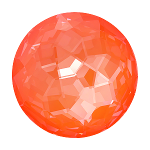 1383 Swarovski Fantasy Round Stones, Crystal Electric Orange Ignite (001 L136I)