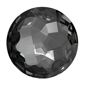 1383 Swarovski Fantasy Round Stones, Crystal Silver Night (001 SINI)