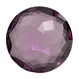 1383 Swarovski Fantasy Round Stones, Amethyst Ignite (204 IGNIT)