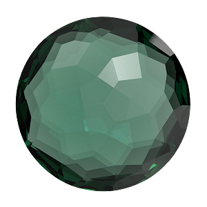 1383 Swarovski Fantasy Round Stones, Emerald Ignite (205 IGNIT)