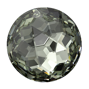 1383 Swarovski Fantasy Round Stones, Black Diamond (215)