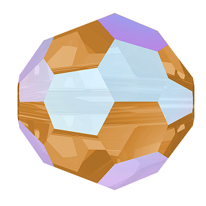 5000 Swarovski Round Beads, Light Colorado Topaz Shimmer 2x (246 SHIM2)