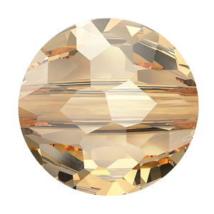 5034 Swarovski Fantasy Round Beads, Crystal Golden Shadow (001 GSHA)