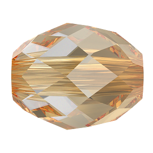 5044 Swarovski Olive Briolette Beads, Crystal Golden Shadow (001 GSHA)