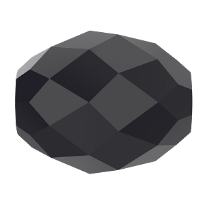 5044 Swarovski Olive Briolette Beads, Jet (280)