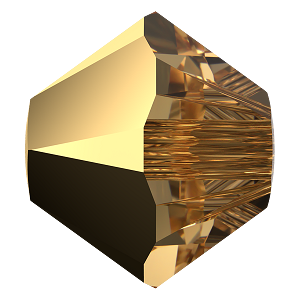 5328 Swarovski Bicone Beads, Crystal Aurum (001 AUR2)
