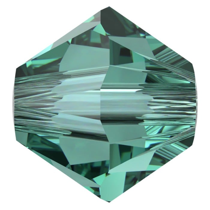 5328 Swarovski Bicone Beads, ReCreated Caribbean Green (1409)