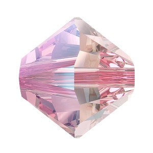 5328 Swarovski Bicone Beads, Light Rose Shimmer (223 SHIM)