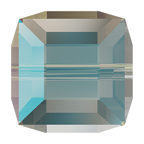 5601 Swarovski Cube Beads, Black Diamond Shimmer B (215 SHIMB)