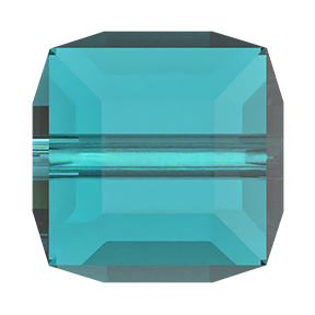 5601 Swarovski Cube Beads, Blue Zircon (229)