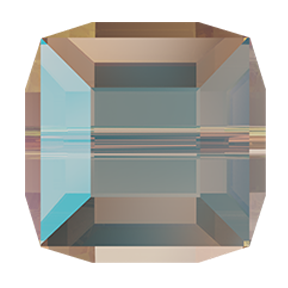 5601 Swarovski Cube Beads, Light Colorado Topaz Shimmer B (246 SHIMB)