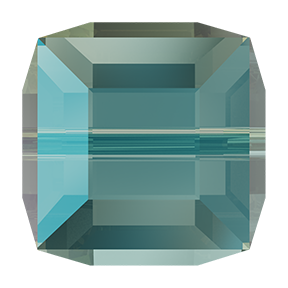 5601 Swarovski Cube Beads, Erinite Shimmer B (360 SHIMB)
