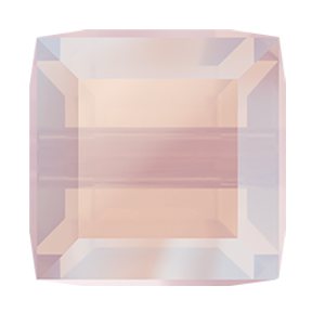 5601 Swarovski Cube Beads, Rose Water Opal Shimmer B (395 SHIMB)