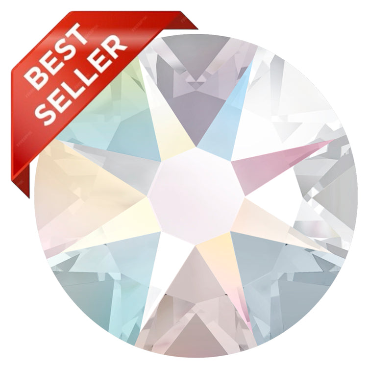 2000, 2058 & 2088 Swarovski Flatback No Hotfix, Crystal AB (001 AB)