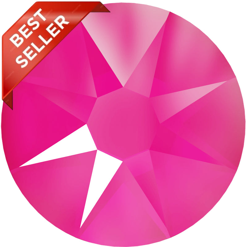 2088 Swarovski Flatback No Hotfix, Crystal Electric Pink Unfoiled (001 L137S) {Lacquer Pro Shiny Effects}