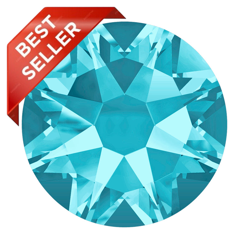 2000, 2058 & 2088 Swarovski Flatback No Hotfix, Aquamarine (202)