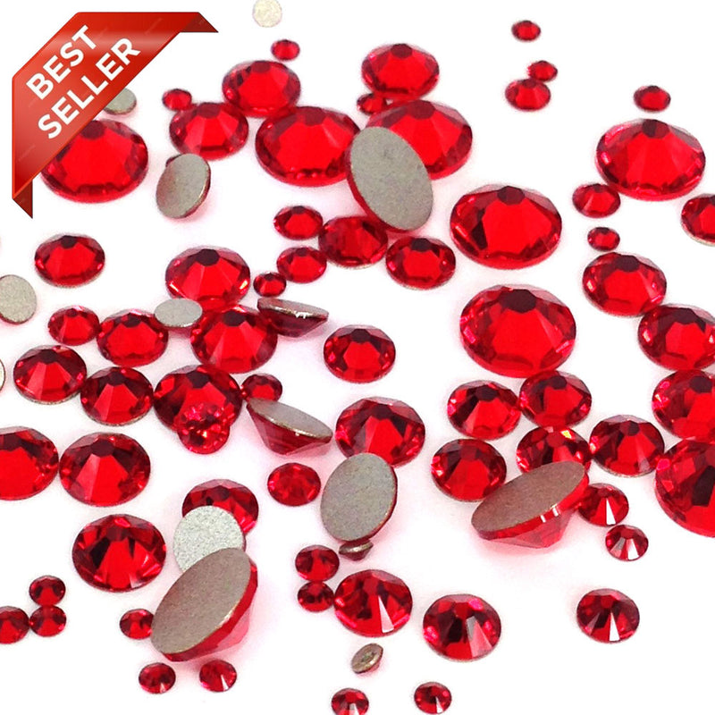 2058 & 2088 Swarovski Flatback No Hotfix Mix Sizes, Light Siam (227)