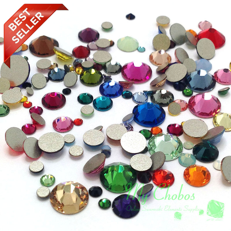 2058 & 2088 Swarovski Flatback No Hotfix Mix Sizes, Mix Color
