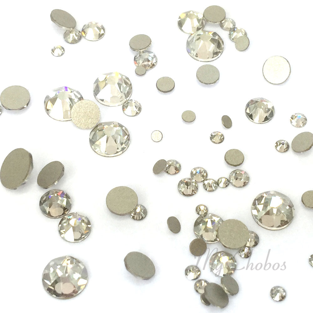 2058 & 2088 Swarovski Flatback No Hotfix Mix Sizes, Crystal Silver Shade (001 SSHA)