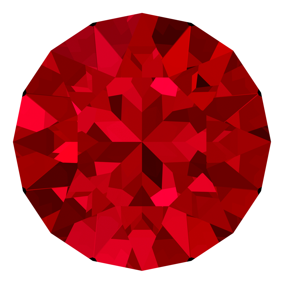 1028 & 1088 Swarovski Pointed Back Chaton Round Stones, Scarlet (276)