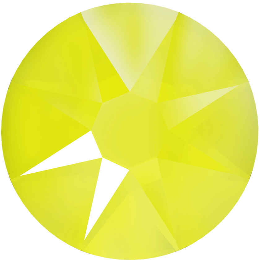 2088 Swarovski Flatback No Hotfix, Crystal Electric Yellow Unfoiled (001 L138S) {Lacquer Pro Shiny Effects}