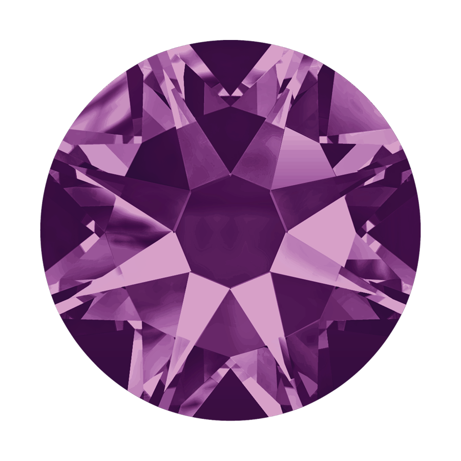 2000, 2038 & 2078 Swarovski Flatback Hotfix, Amethyst (204)