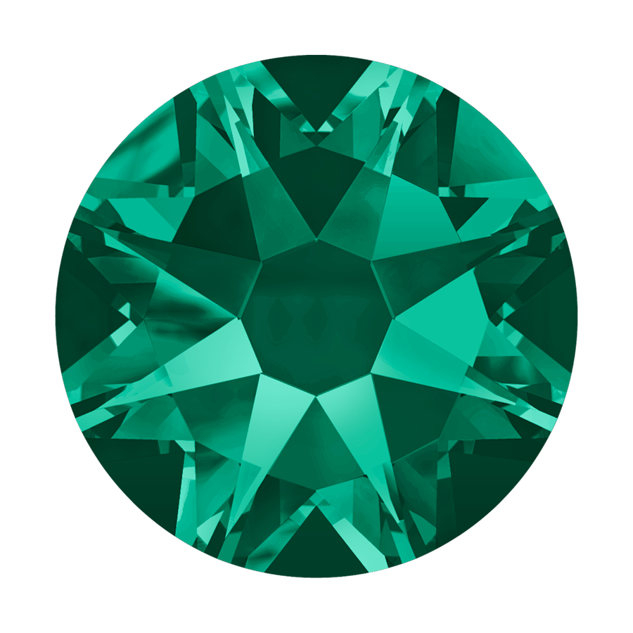 2058 & 2088 Swarovski Flatback No Hotfix, Emerald (205)