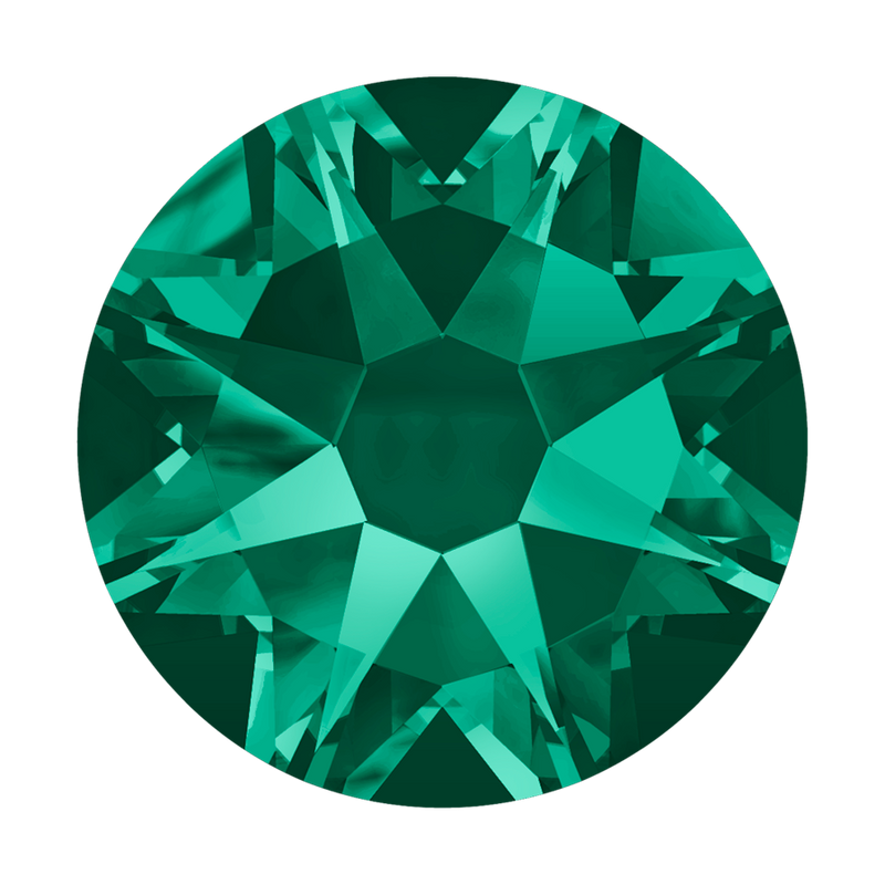 2038 & 2078 Swarovski Flatback Hotfix, Emerald (205)