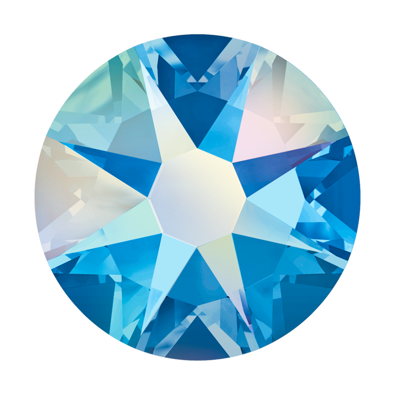 2000, 2058 & 2088 Swarovski Flatback No Hotfix, Sapphire AB (206 AB)