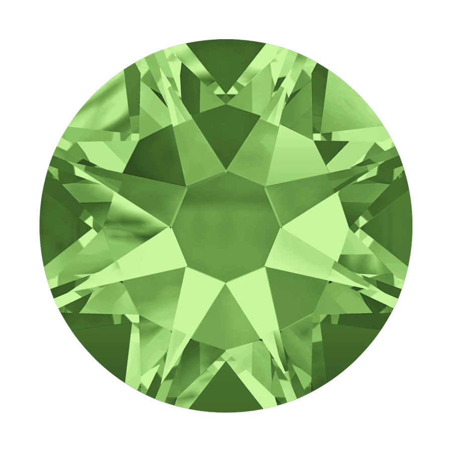 2000, 2038 & 2078 Swarovski Flatback Hotfix, Peridot (214)