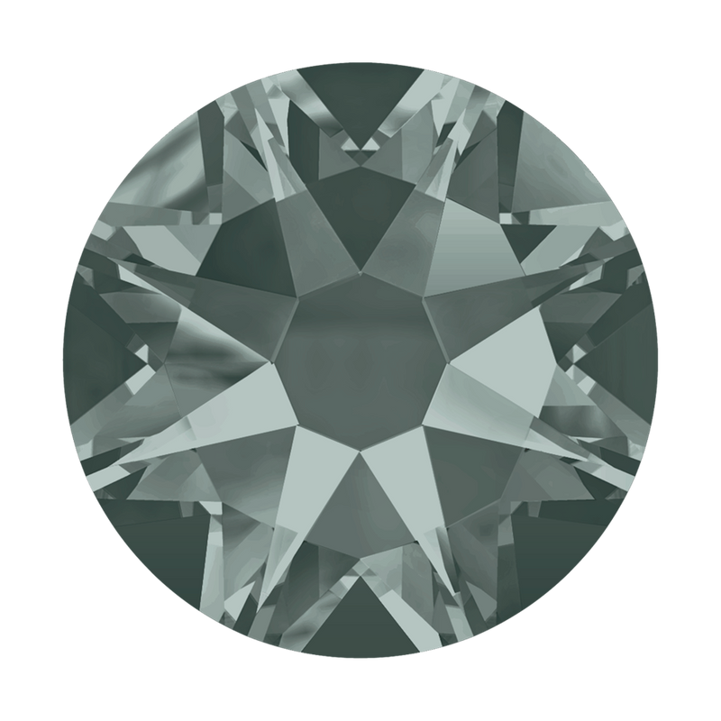 2000, 2038 & 2078 Swarovski Flatback Hotfix, Black Diamond (215)