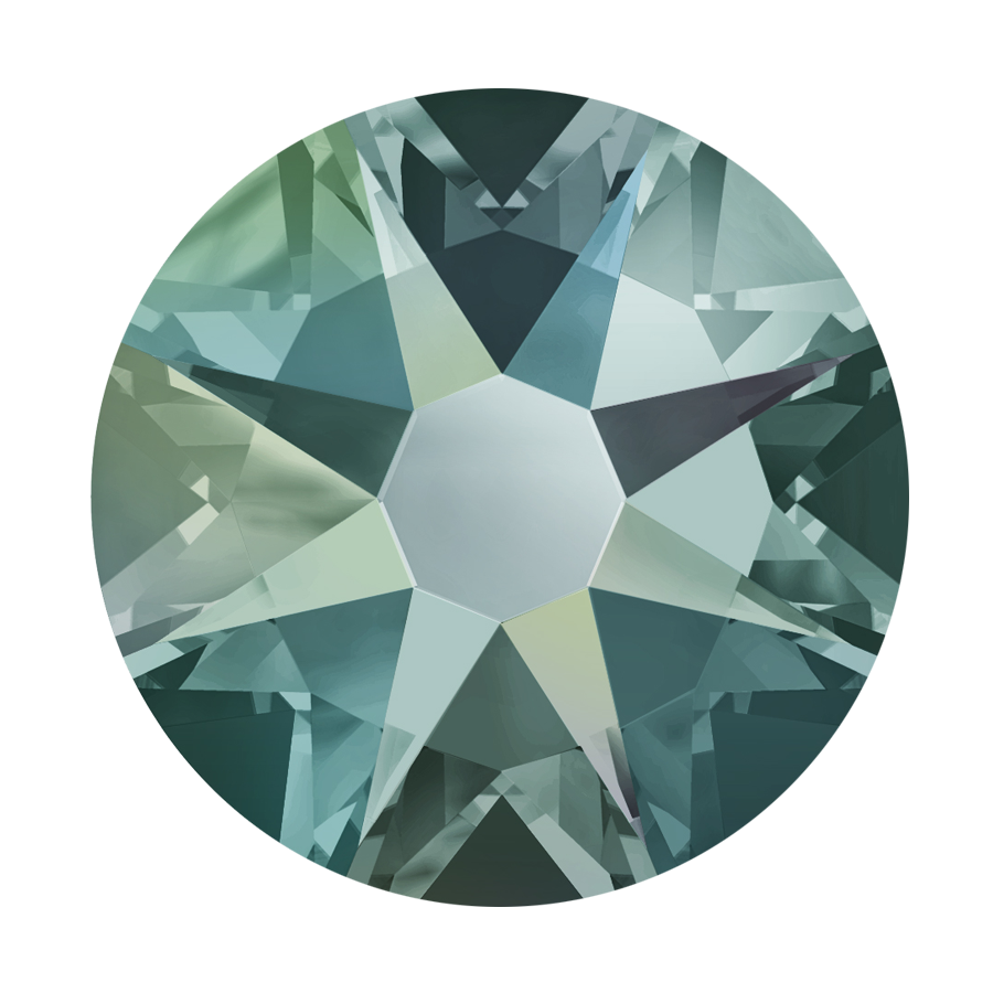 2000, 2058 & 2088 Swarovski Flatback No Hotfix, Black Diamond Shimmer (215 SHIM)