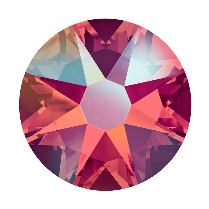 2000, 2058 & 2088 Swarovski Flatback No Hotfix, Light Siam Shimmer (227 SHIM)