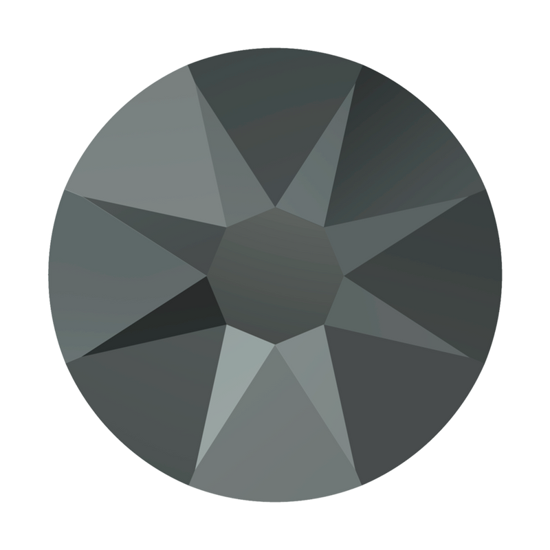 2000, 2058 & 2088 Swarovski Flatback No Hotfix, Jet Hematite (280 HEM)