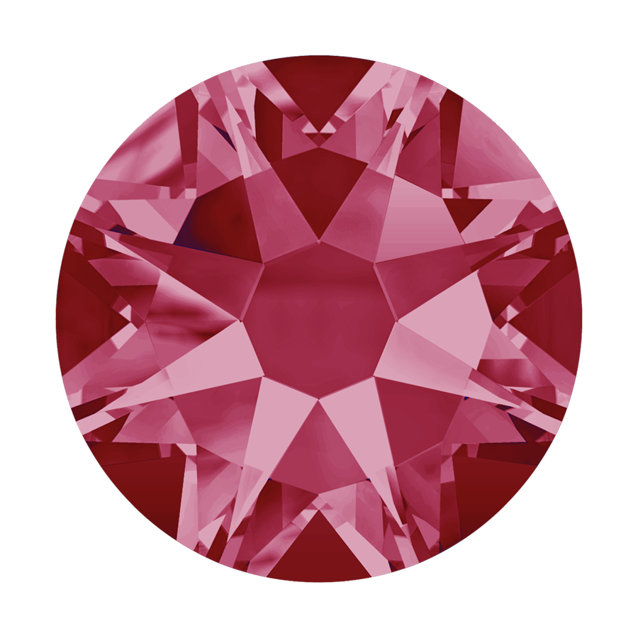 2000, 2058 & 2088 Swarovski Flatback No Hotfix, Indian Pink (289)