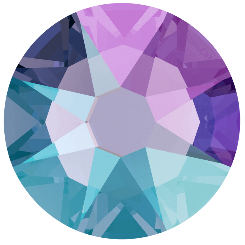 2000, 2058 & 2088 Swarovski Flatback No Hotfix, Tanzanite Shimmer (539 SHIM)