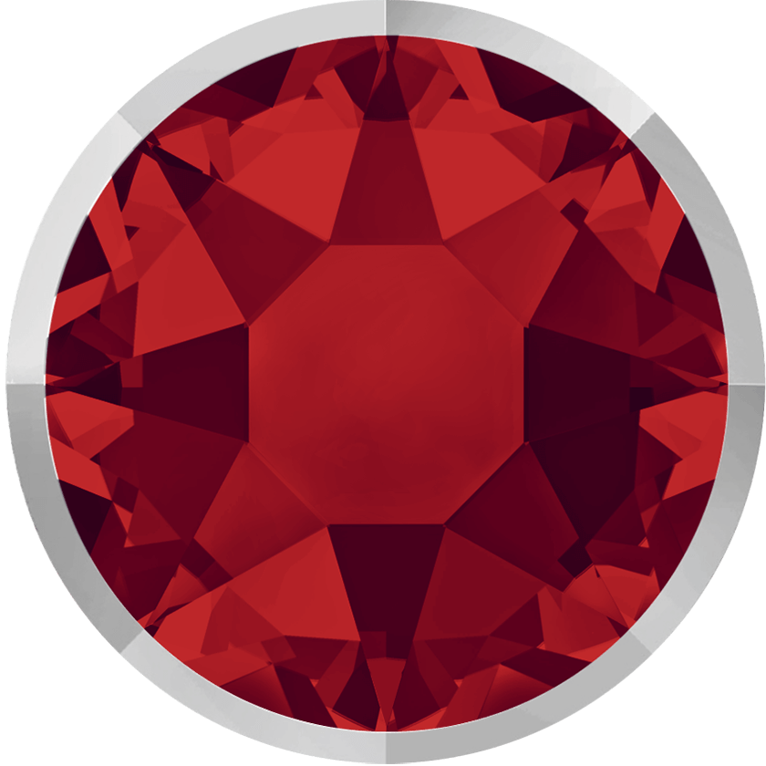 2088/I Swarovski Flatback No Hotfix Rimmed, Light Siam/ Crystal Light Chrome (227 LTCHZ)