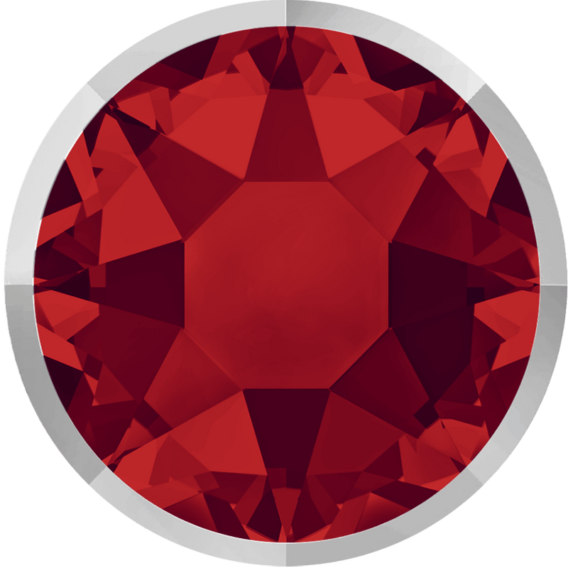 2088/I Swarovski Flatback No Hotfix Rimmed, Light Siam/ Crystal Light Chrome (227 LTCHZ)