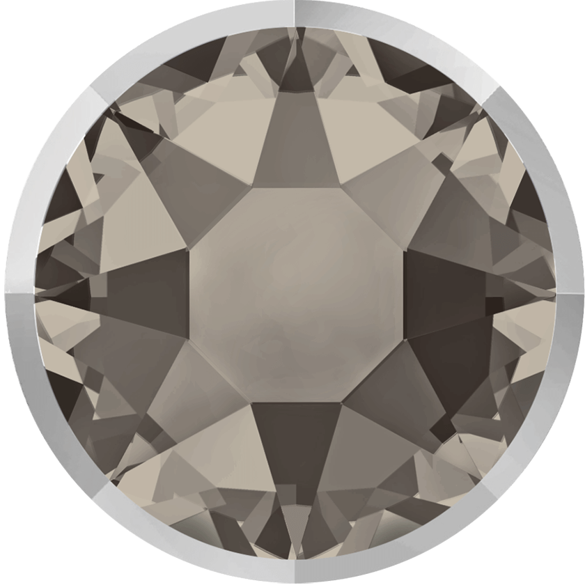 2088/I Swarovski Flatback No Hotfix Rimmed, Greige/ Crystal Light Chrome (284 LTCHZ)