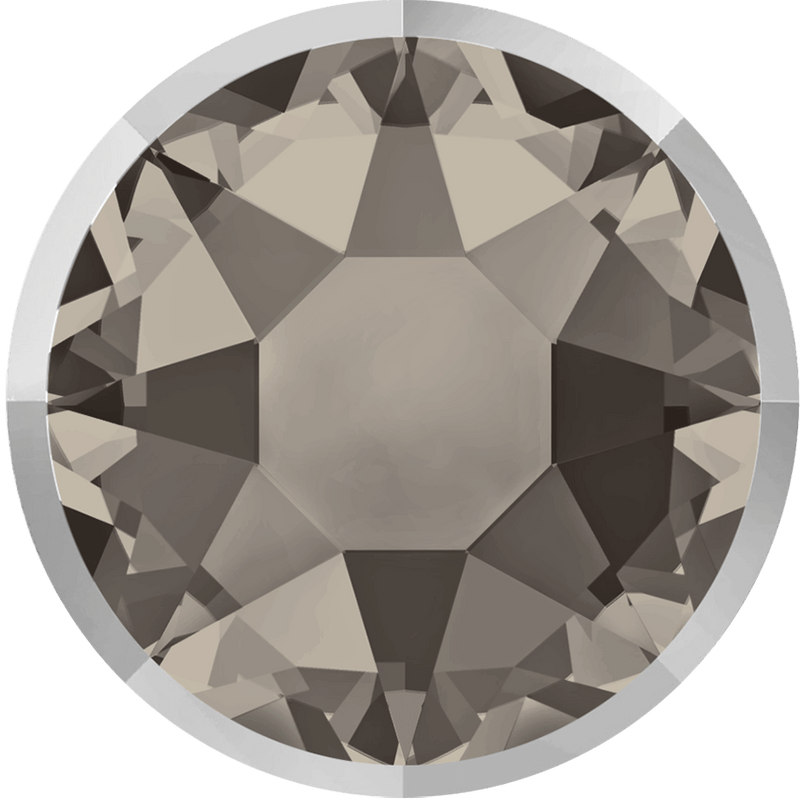 2088/I Swarovski Flatback No Hotfix Rimmed, Greige/ Crystal Light Chrome (284 LTCHZ)