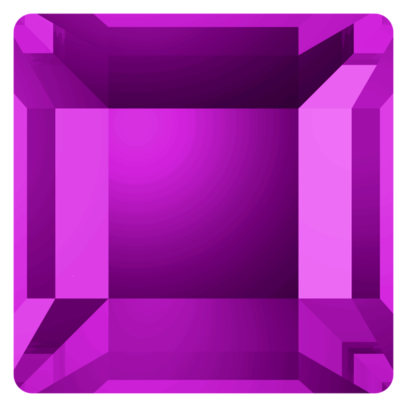 2400 Swarovski Square Flatback No Hotfix, Amethyst (204)