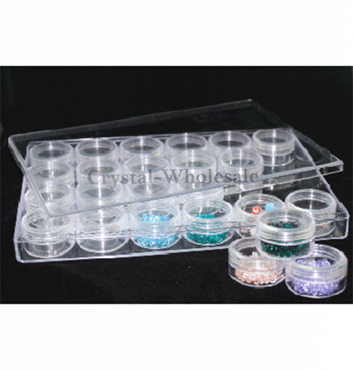 Beads Rhinestones Storage Plastic Case 24 Interlocking