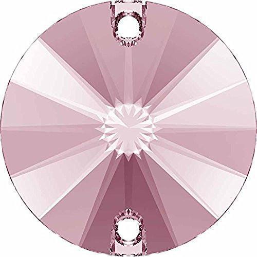 3200 Swarovski Rivoli Sew-On Stones, Light Rose (223)