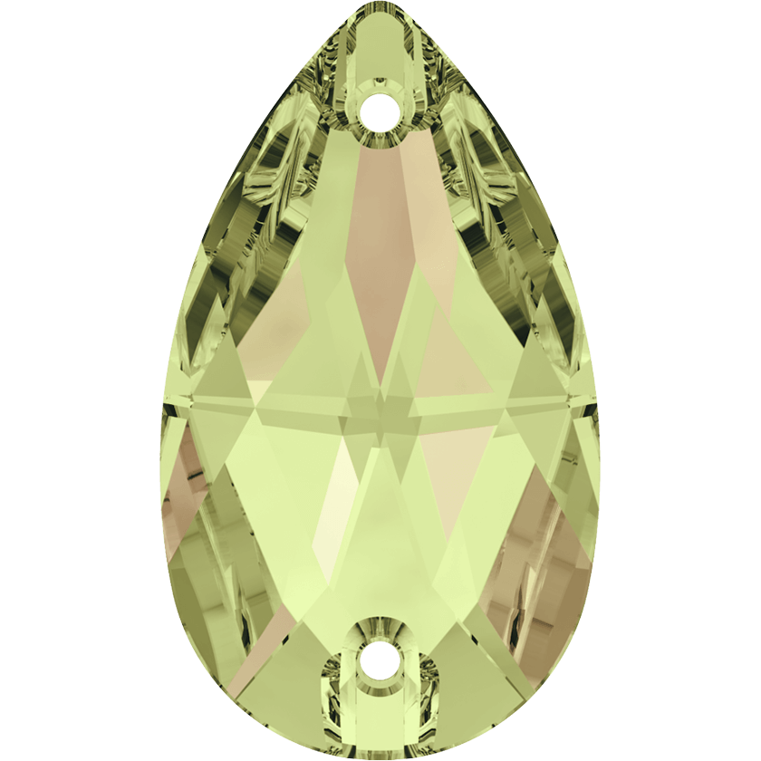 3230 Swarovski Drop Sew-On Stones, Crystal Luminous Green (001 LUMG)